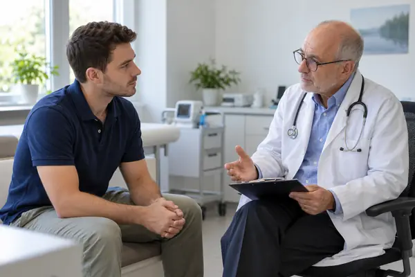 Врач ставит капельницу и оказывает наркологическую помощь